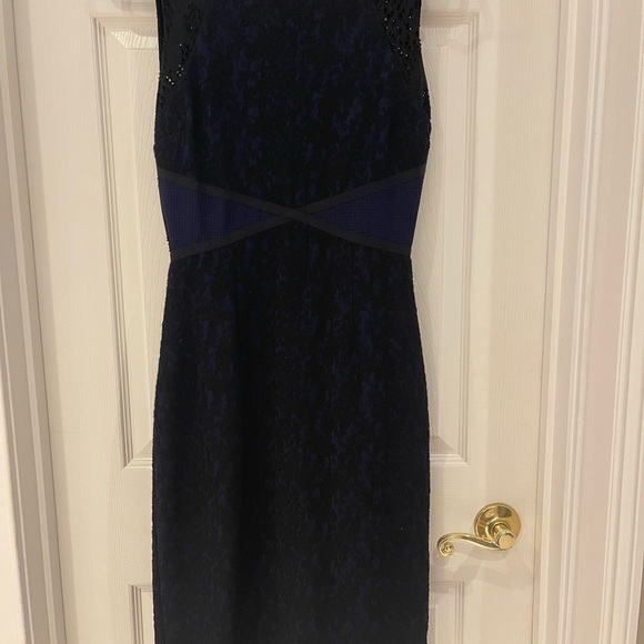 Anthropologie Moulinette Soeurs Larkin Sleeveless Textured Sheath blue black - Picture 2 of 4